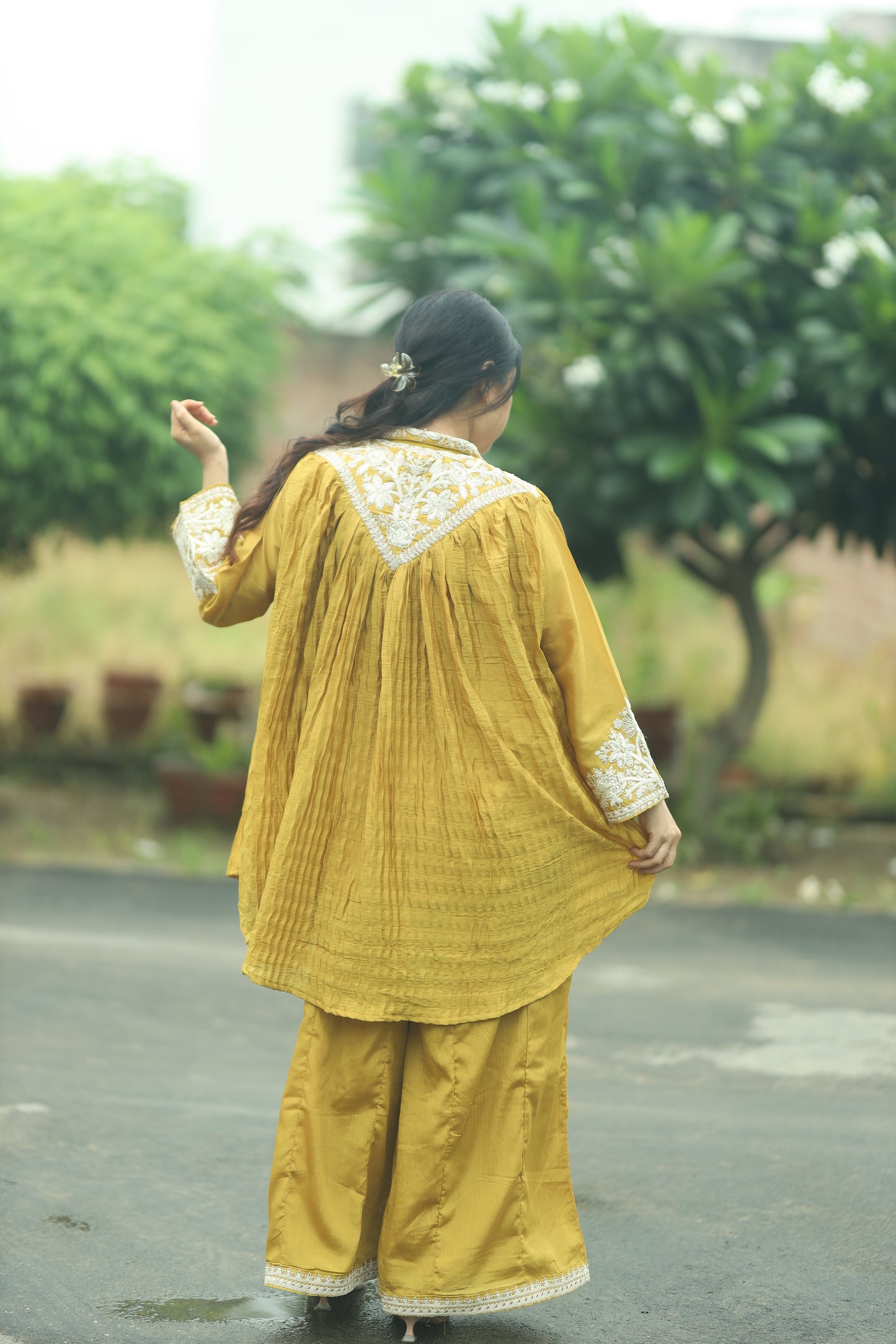 Women's Embroidered Cord Set