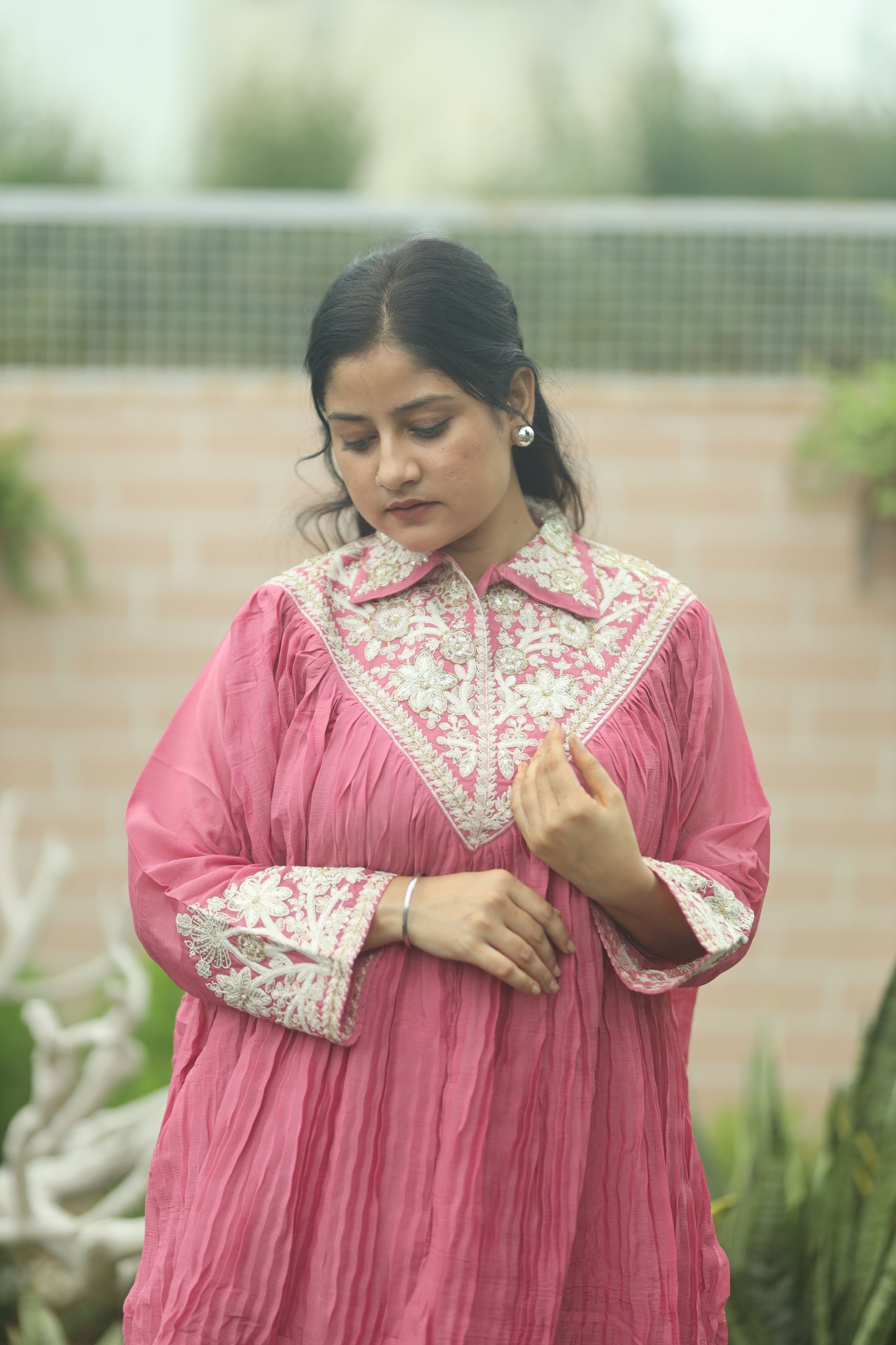 Women's Embroidered Cord Set