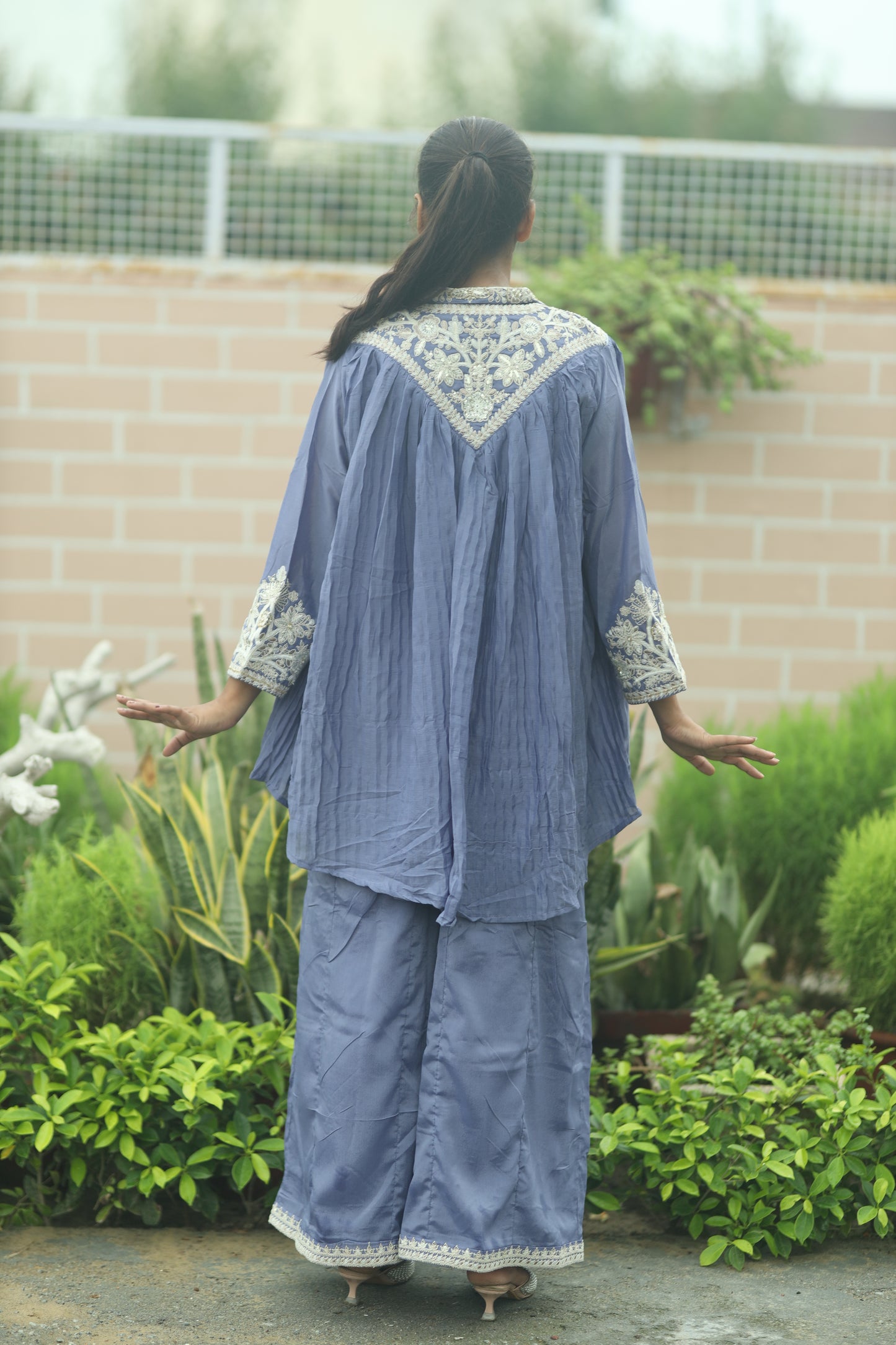 Women's Embroidered Cord Set