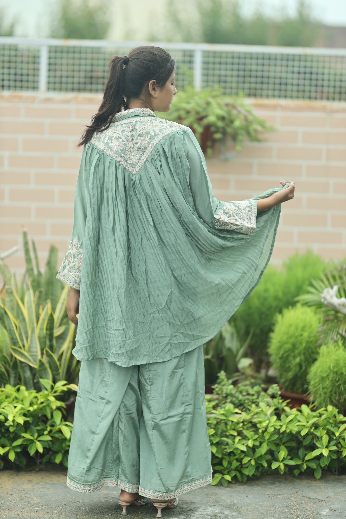 Women's Embroidered Cord Set